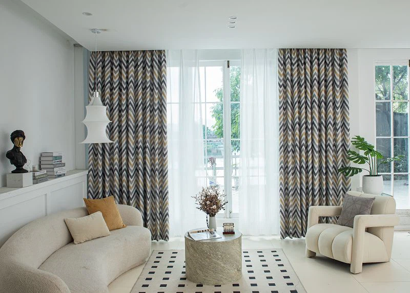 Tisi twal fin blan rido pitimi ak enprime modèl vag